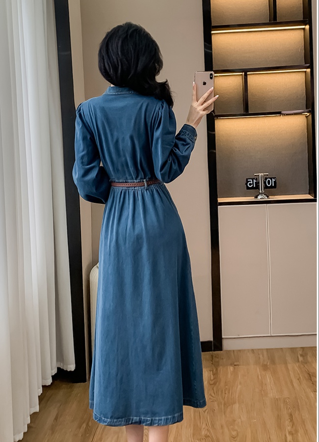 Spring and autumn business suit long sleeve long dress