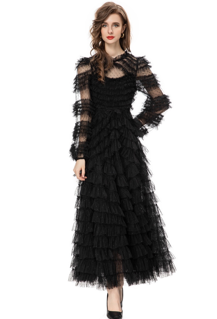 Elegant European style long dress lady dress for women