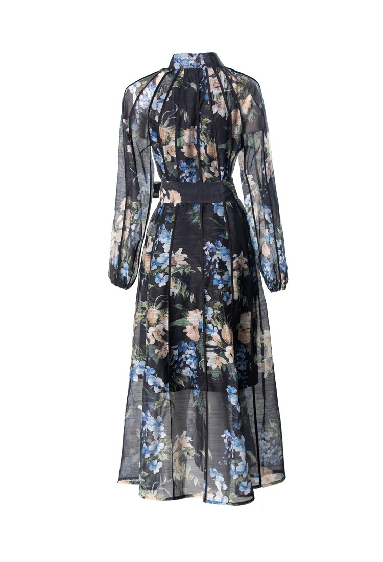 Printing European style seaside dress for women