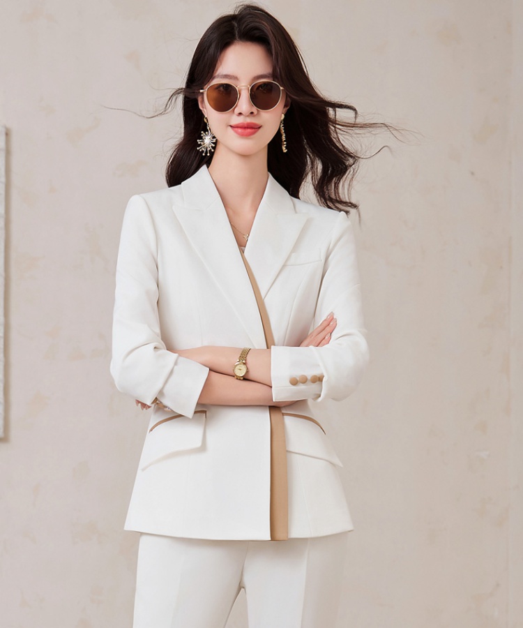 Overalls business suit long sleeve coat for women