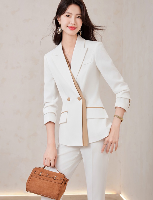 Overalls business suit long sleeve coat for women