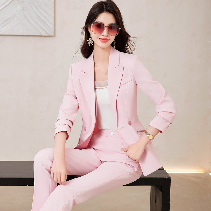 Overalls business suit long sleeve coat for women