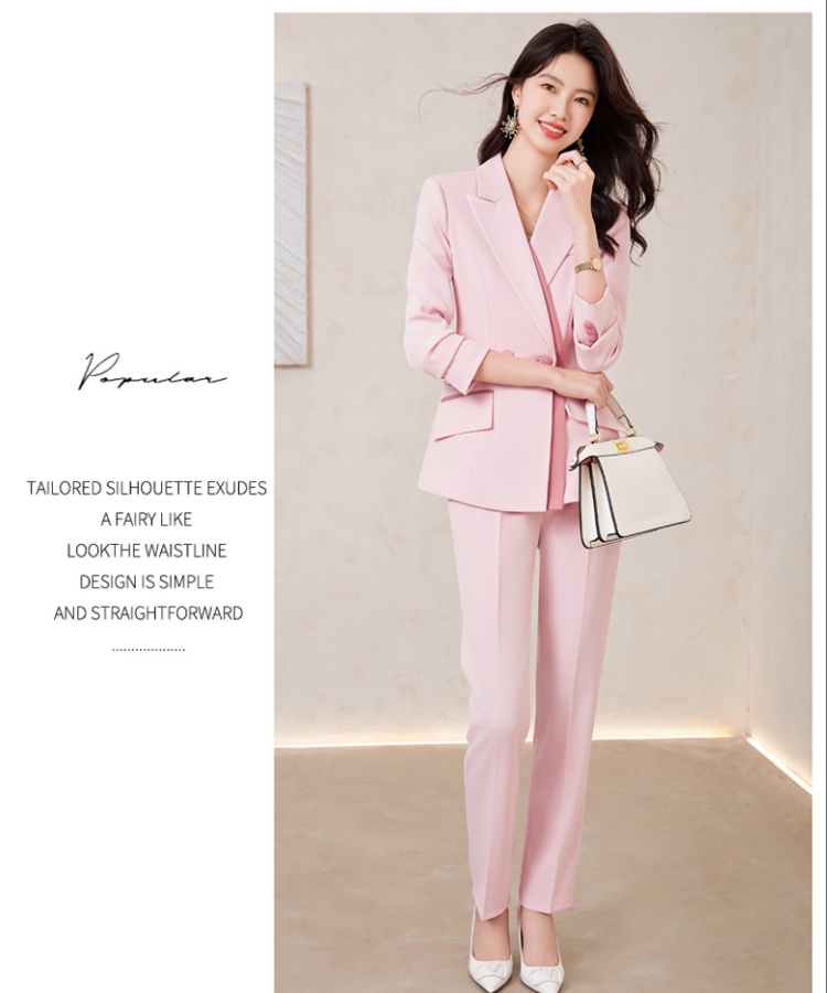 Overalls business suit long sleeve suit pants 2pcs set