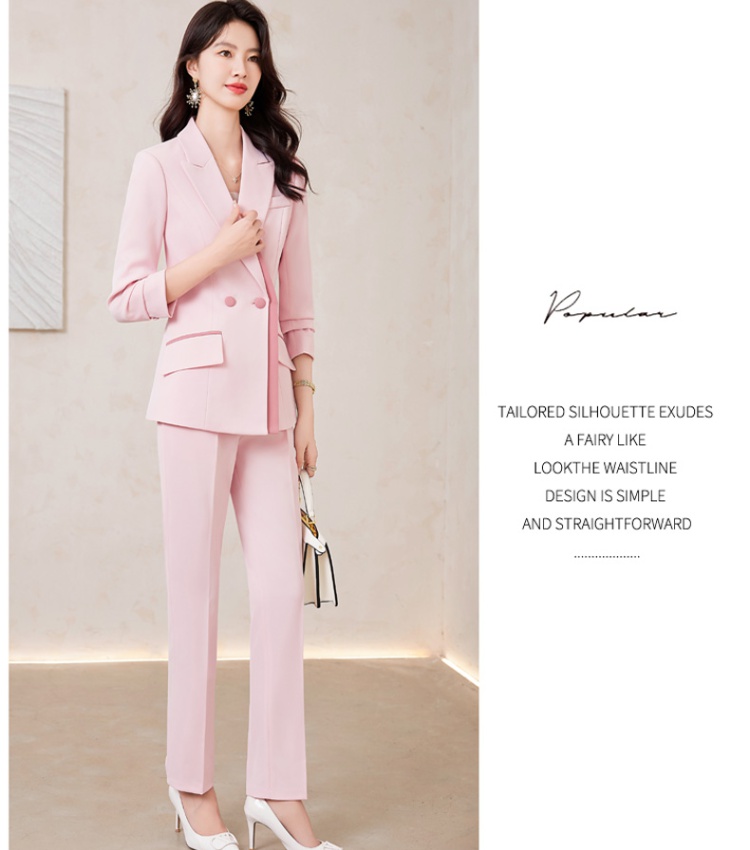 Overalls business suit long sleeve suit pants 2pcs set