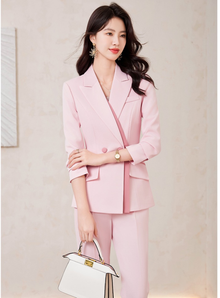 Overalls business suit long sleeve suit pants 2pcs set