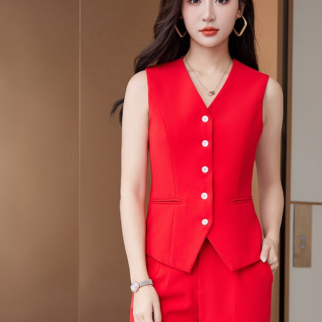 Profession coat overalls waistcoat 3pcs set for women