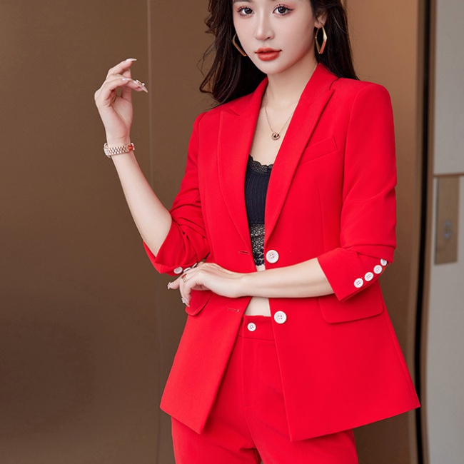 Profession coat overalls waistcoat 3pcs set for women