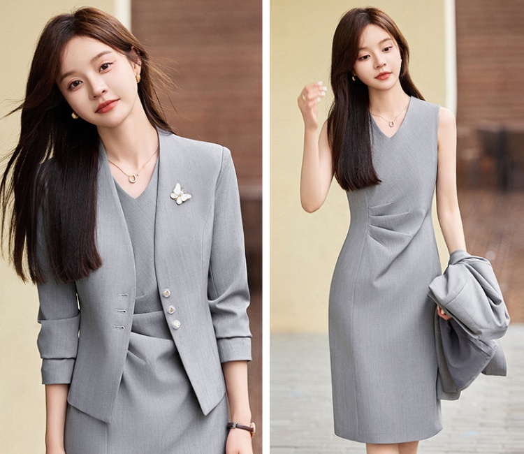 Profession coat dress 2pcs set for women