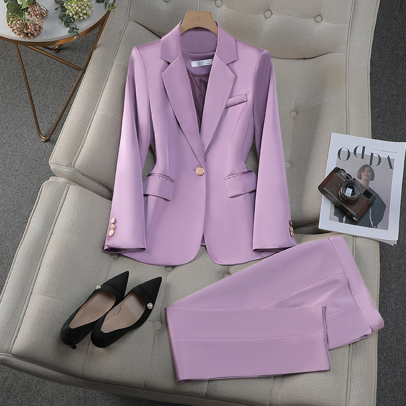 Long sleeve business suit suit pants 2pcs set