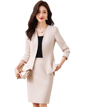 Long sleeve profession business suit overalls skirt a set