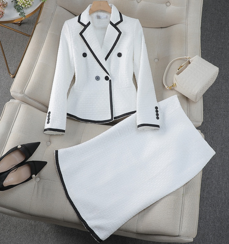 Long sleeve skirt overalls coat a set for women