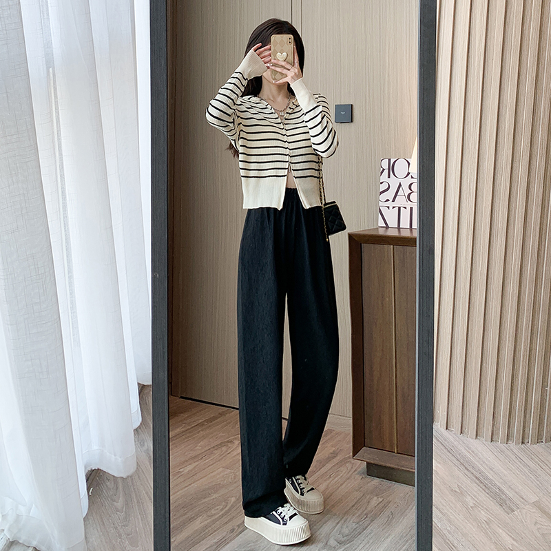 Straight pants pants drape wide leg pants for women