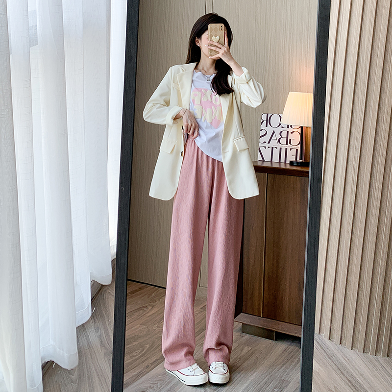 Straight pants pants drape wide leg pants for women