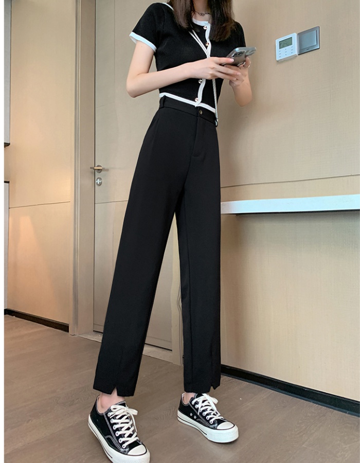 Spring and autumn feet large yard pants autumn straight suit pants