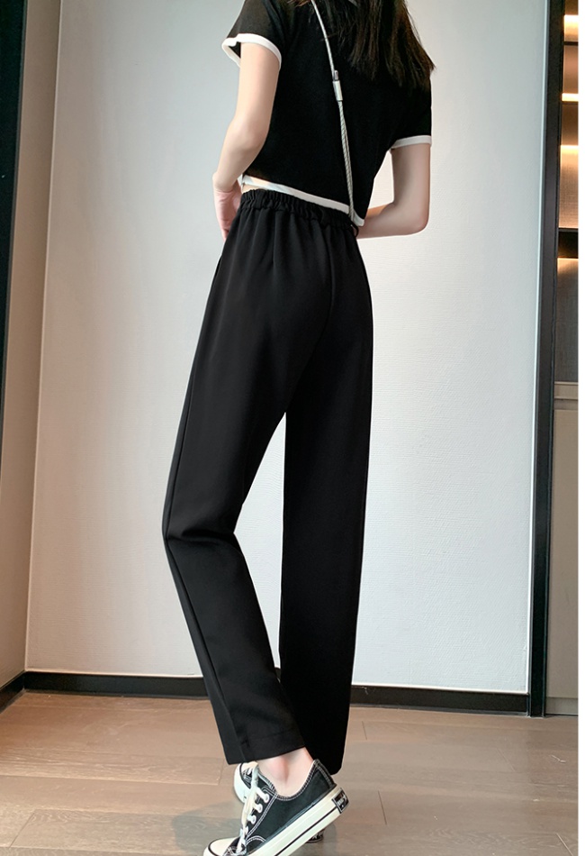 Spring and autumn feet large yard pants autumn straight suit pants