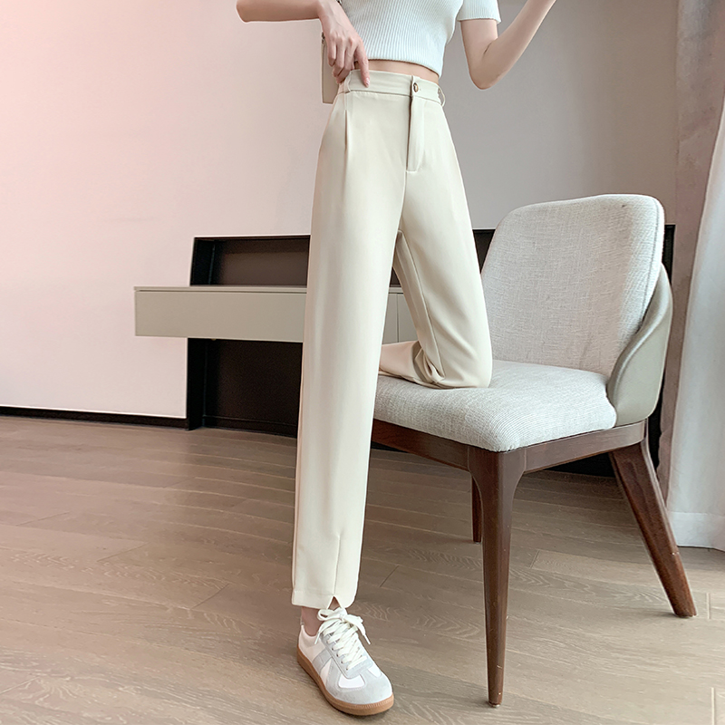 Spring and autumn feet large yard pants autumn straight suit pants