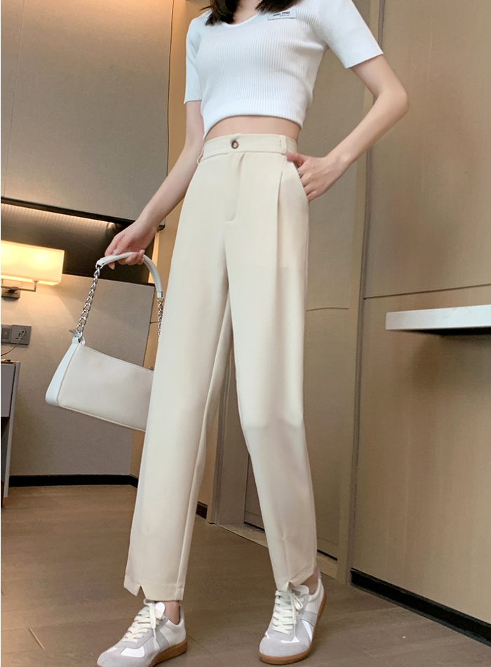 Spring and autumn feet large yard pants autumn straight suit pants