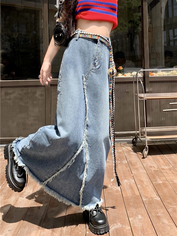 Large yard slim skirt unique denim skirt for women