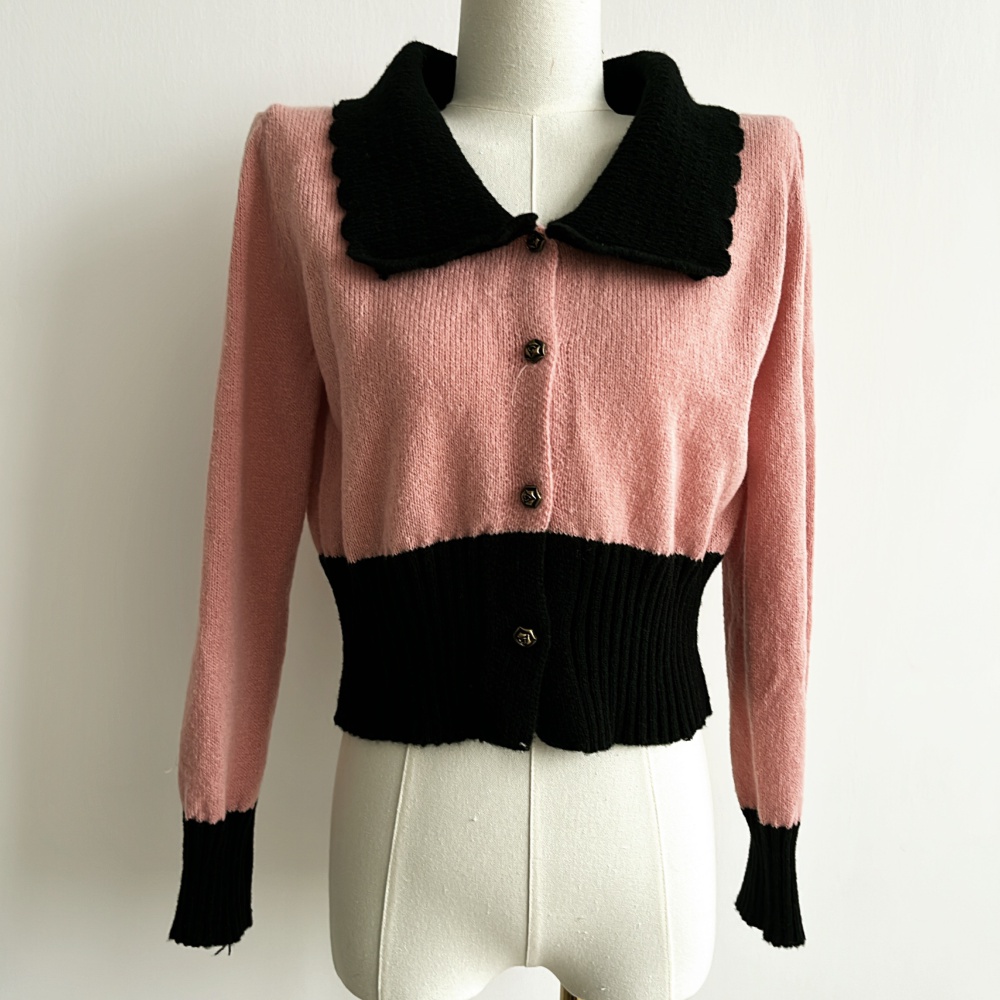 Knitted temperament sweater short cardigan for women