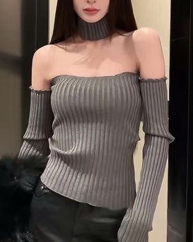 Halter bottoming sweater pure tops for women