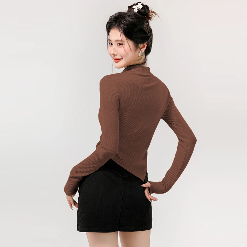 France style hollow bottoming shirt slim sweater