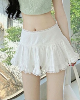 Lace cake white skirt A-line thick and disorderly short skirt