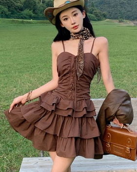 Casual dress American style strap dress