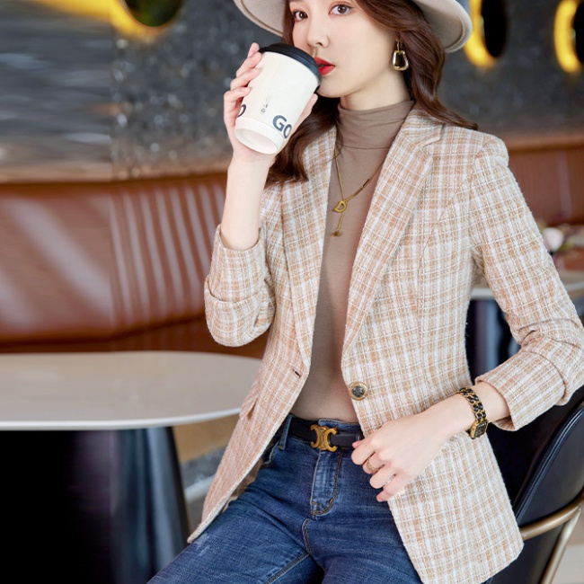 Overalls business suit long sleeve coat for women