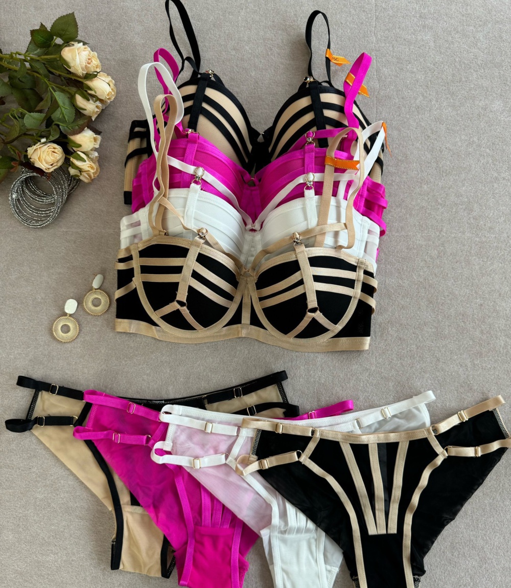 European style Bra gather underwear a set for women