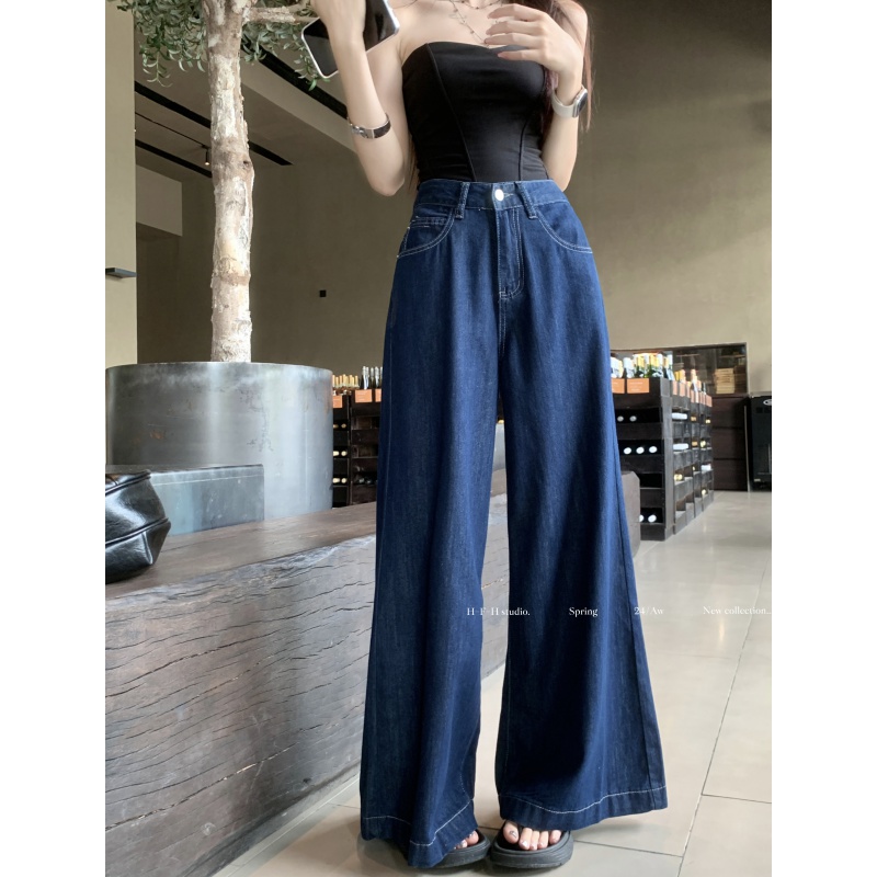 Spring and autumn straight pants jeans for women