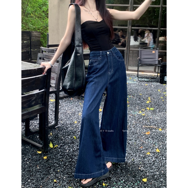 Spring and autumn straight pants jeans for women