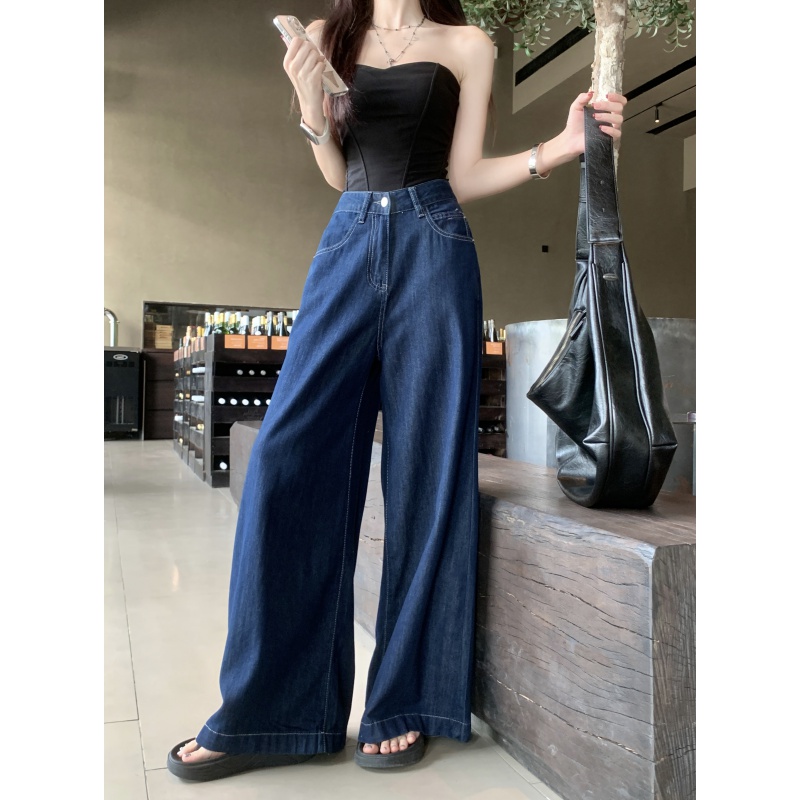 Spring and autumn straight pants jeans for women