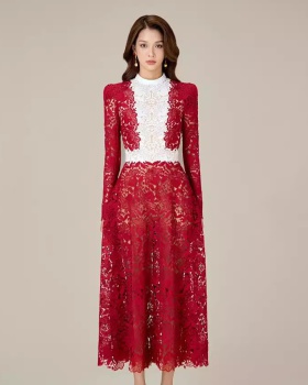 Long sleeve embroidery dress