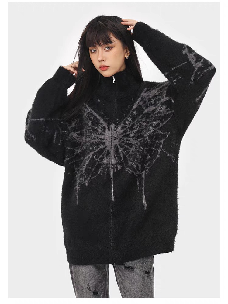 Autumn and winter lazy coat loose butterfly sweater