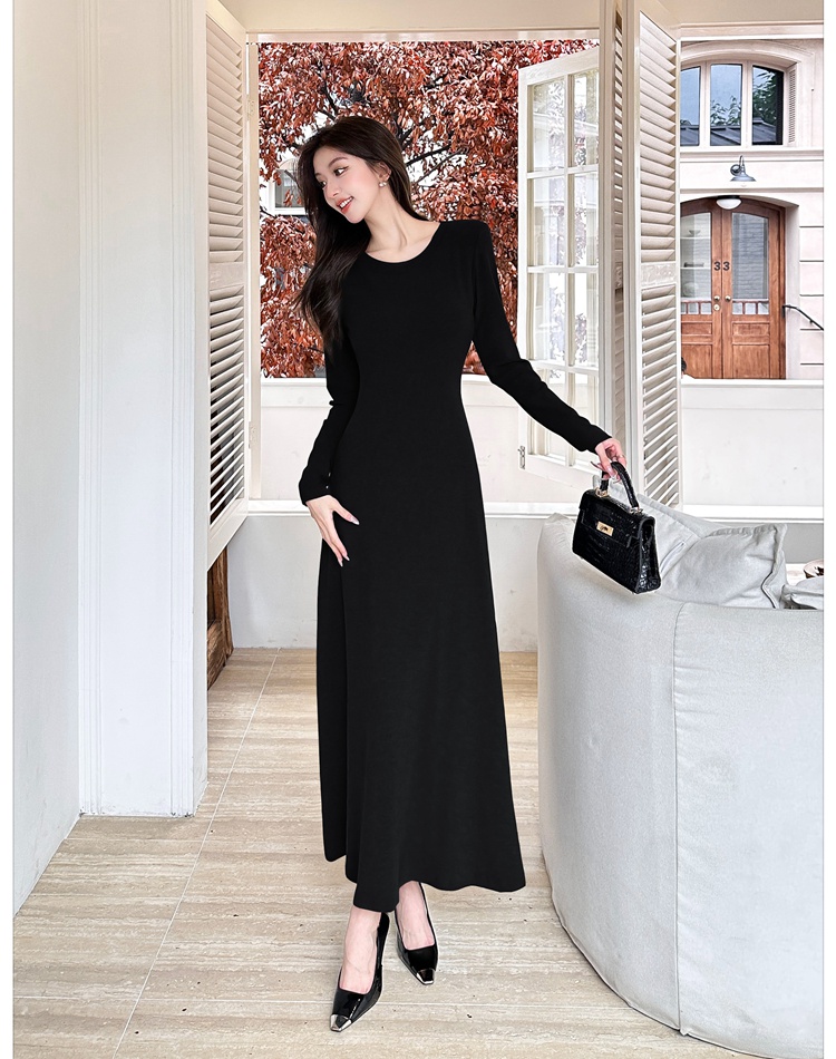 Frenum halter long dress Hepburn style dress for women