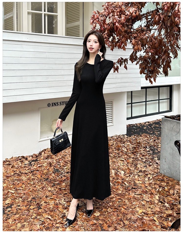 Frenum halter long dress Hepburn style dress for women