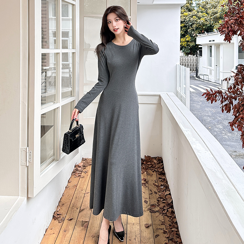 Frenum halter long dress Hepburn style dress for women