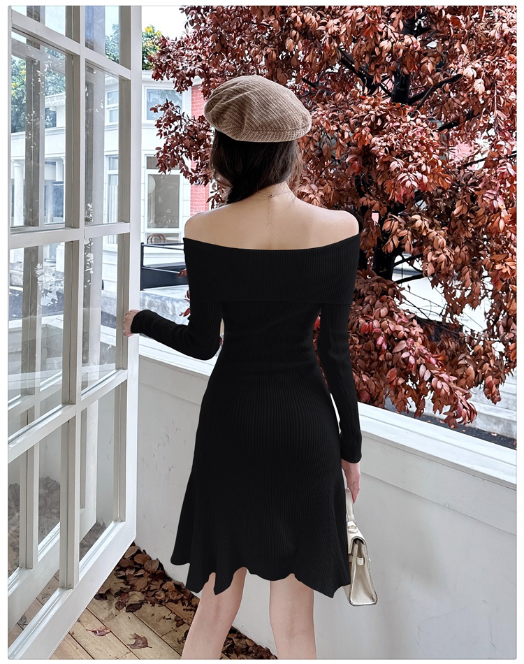 Temperament dress knitted T-back for women