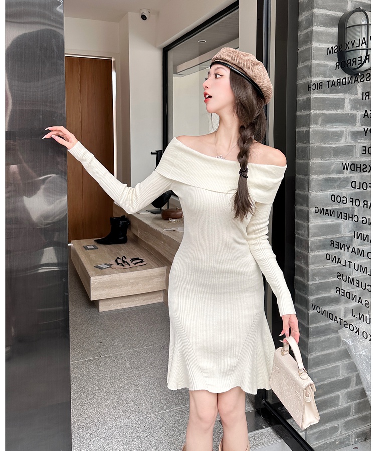 Temperament dress knitted T-back for women