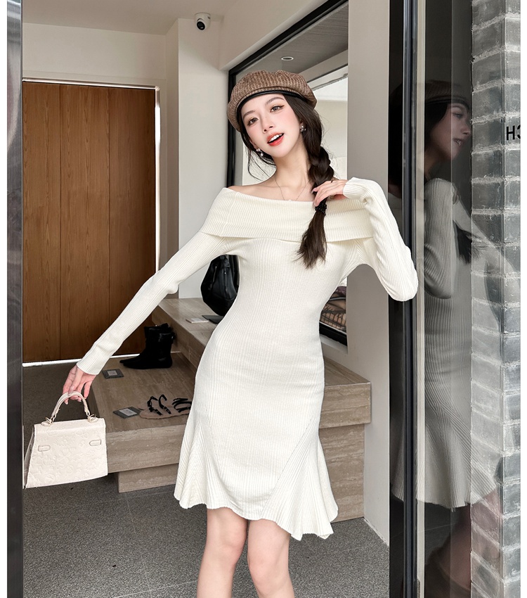 Temperament dress knitted T-back for women