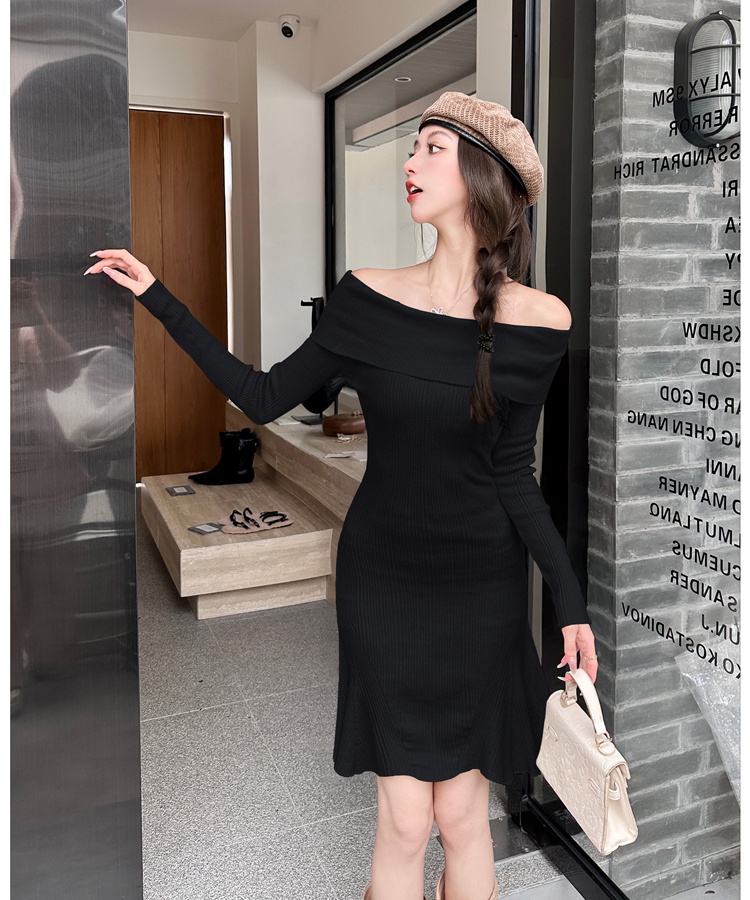 Temperament dress knitted T-back for women