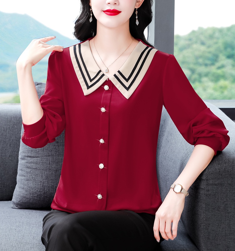 Autumn Western style tops all-match shirt for women