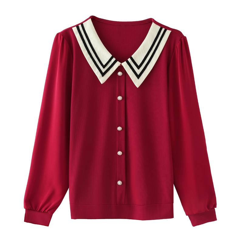 Autumn Western style tops all-match shirt for women