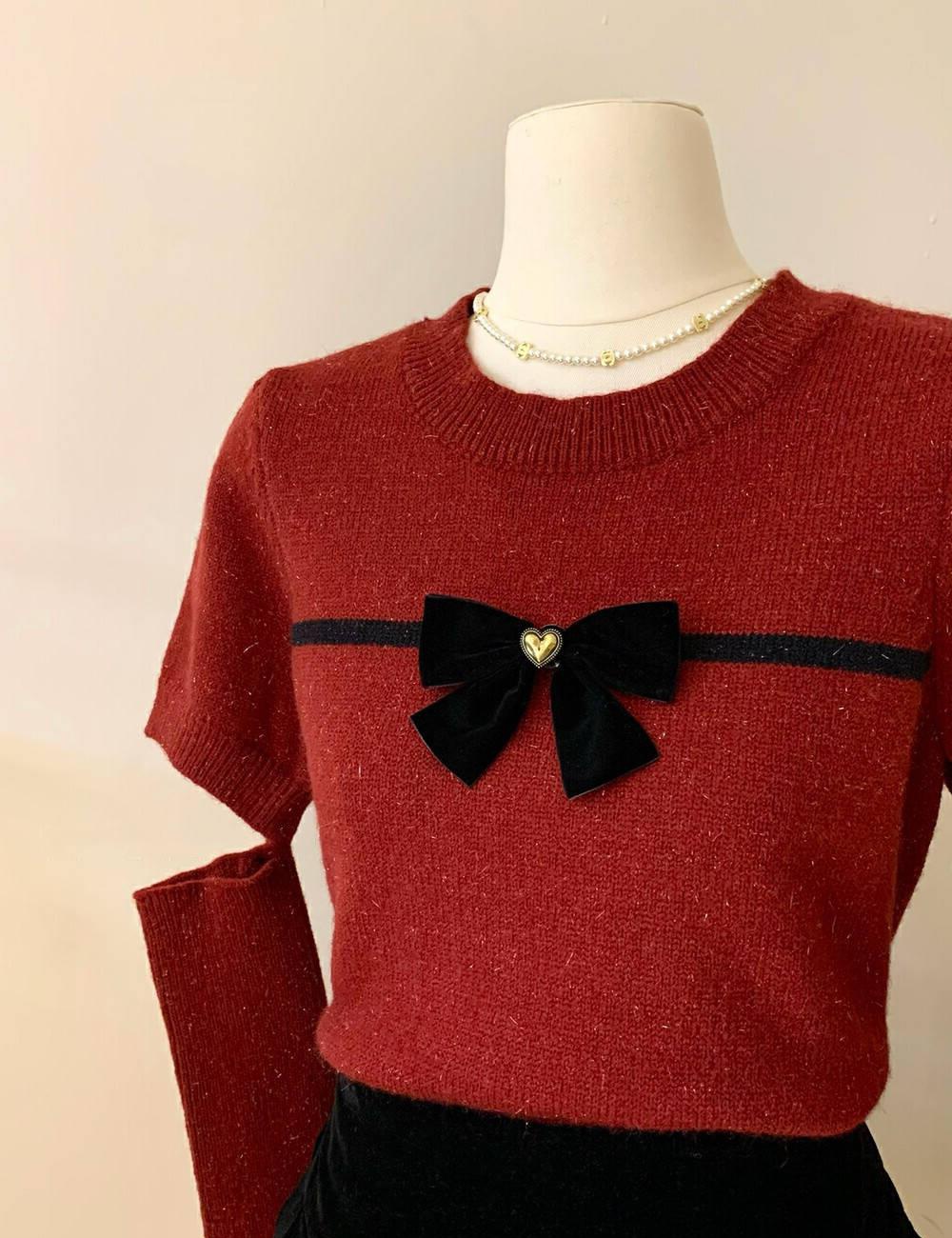 Sequins with cuff gold line tops tender winter sweater