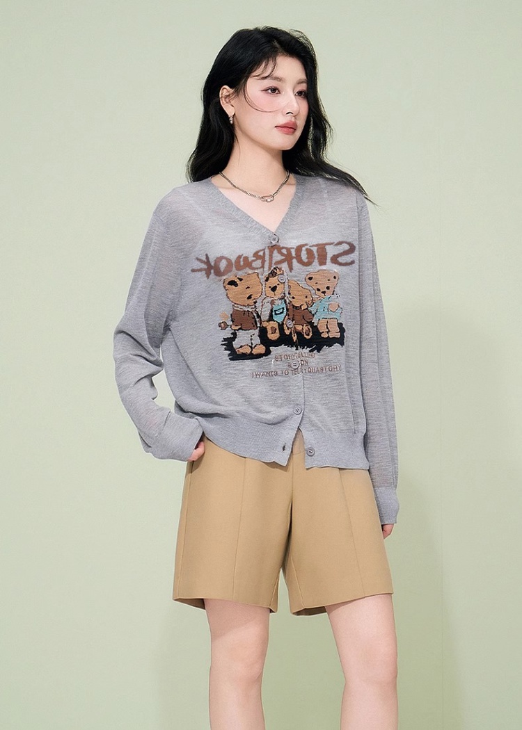 Long sleeve tops cardigan for women