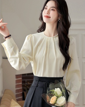 Asymmetry France style tops spring and autumn shirt for women