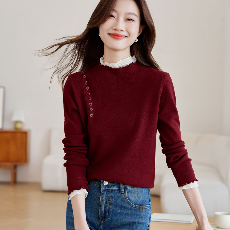 Long sleeve autumn and winter bottoming shirt niche tops