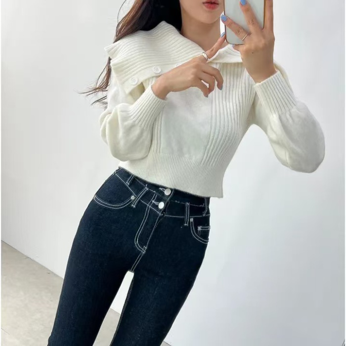 Personality Korean style sweater loose tops