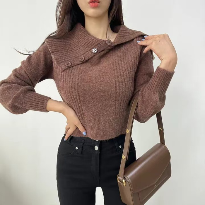 Personality Korean style sweater loose tops