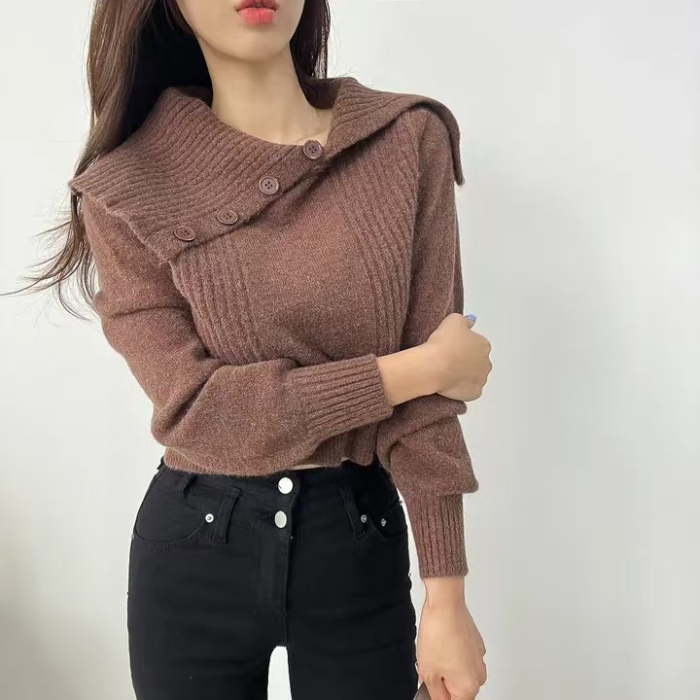 Personality Korean style sweater loose tops